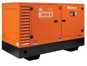 Дизельная электростанция жидкостного охлаждения в шумозащитном кожухе с автозапуском MWR  Mistral 30i